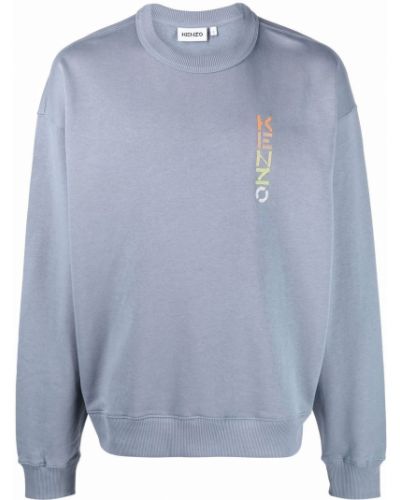 Rund hals gradient brodert sweatshirt Kenzo blå