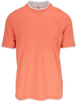 T-shirt con scollo tondo Brunello Cucinelli arancione