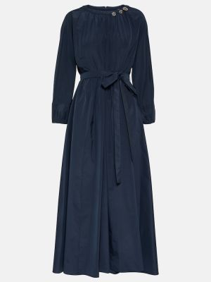Sukienka midi plisowana S Max Mara niebieska
