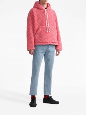 Pelz hoodie mit stickerei Jw Anderson pink