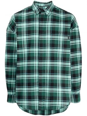 Карирана памучна риза Juun.j зелено