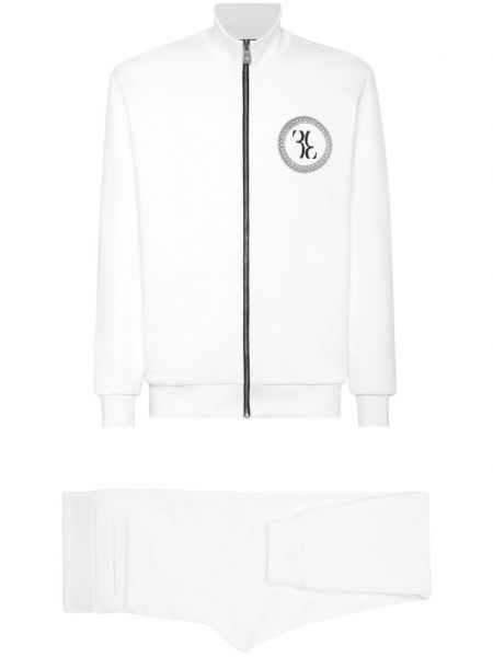 Broderet tracksuit Billionaire hvid