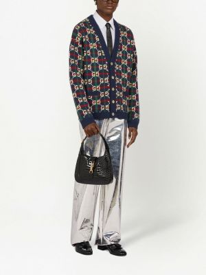 Cardigan en laine Gucci bleu