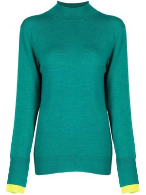 Długi sweter wełniane z długim rękawem Enfold - zielony