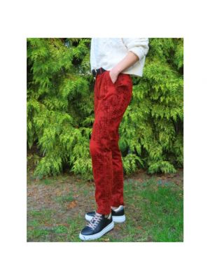 Welurowe jeansy skinny z kaszmiru Mason's czerwone