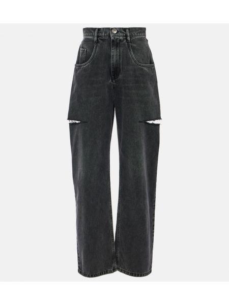 Hög midja avsmalnande jeans Maison Margiela svart