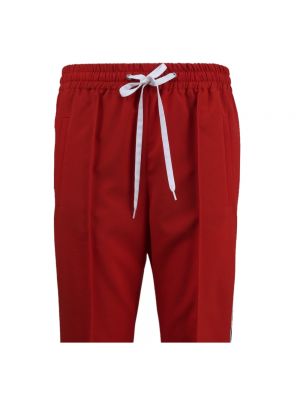 Spodnie sportowe bawełniane Miu Miu czerwone