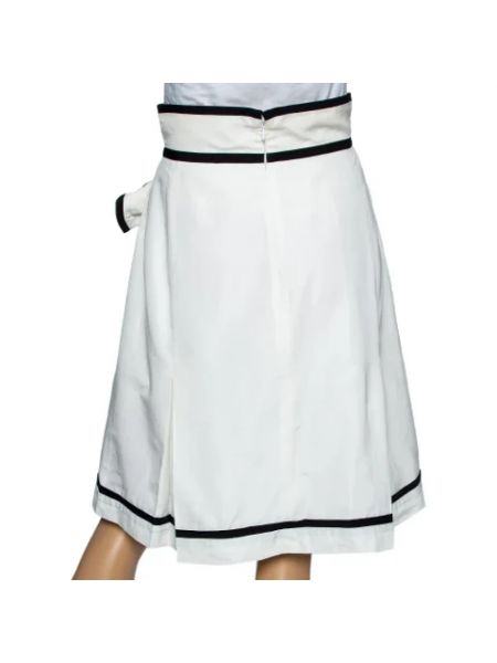 Spódnica bawełniana Yves Saint Laurent Vintage biała