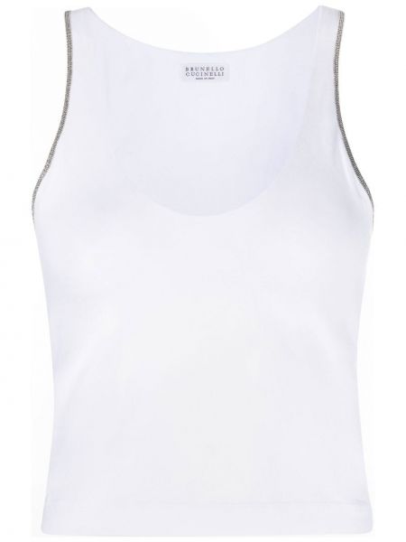 Tanktop Brunello Cucinelli hvid