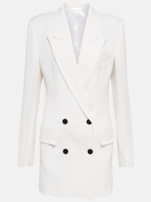 Μάλλινη φόρεμα Victoria Beckham λευκό