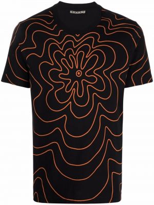 Majica s cvetličnim vzorcem s potiskom Marni črna
