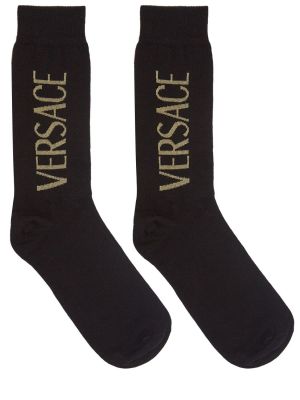 Bavlnené ponožky Versace čierna