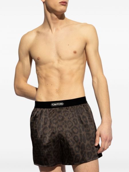 Leopardí boxerky s potiskem Tom Ford hnědé