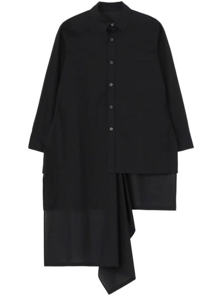 Bavlněná košile Yohji Yamamoto černá