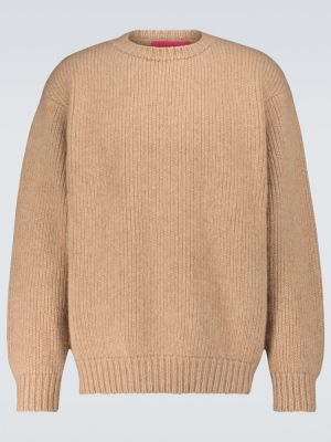 Sweter z kaszmiru oversize The Elder Statesman brązowy