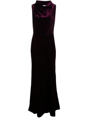 Aksamitna sukienka wieczorowa Semicouture fioletowa