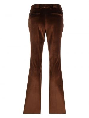 Aksamitne spodnie Pt Torino brązowe
