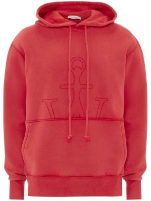 Siuvinėtas džemperis su gobtuvu Jw Anderson raudona