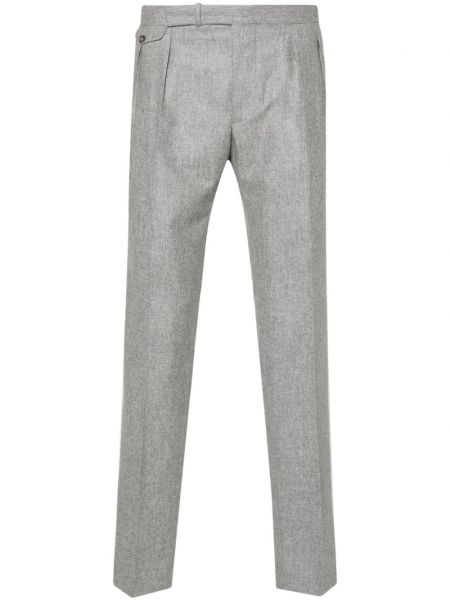 Pantalon droit en laine Tagliatore gris