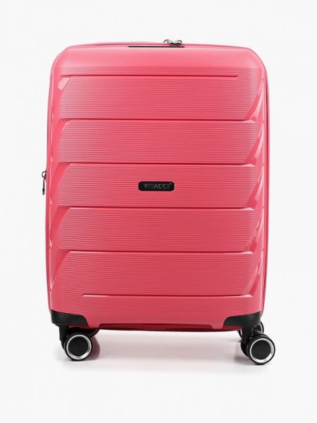 Розовый чемодан Vitacci