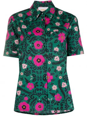 Camisa de flores con estampado La Doublej verde