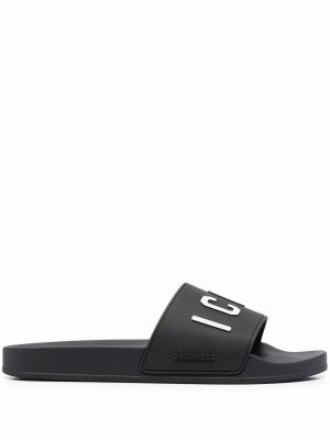 Trykt flip-flops Dsquared2 svart