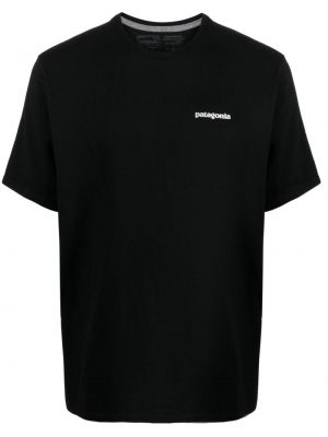 Koszulka z nadrukiem Patagonia czarna