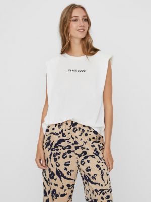 Tričko s nápisem Vero Moda bílé
