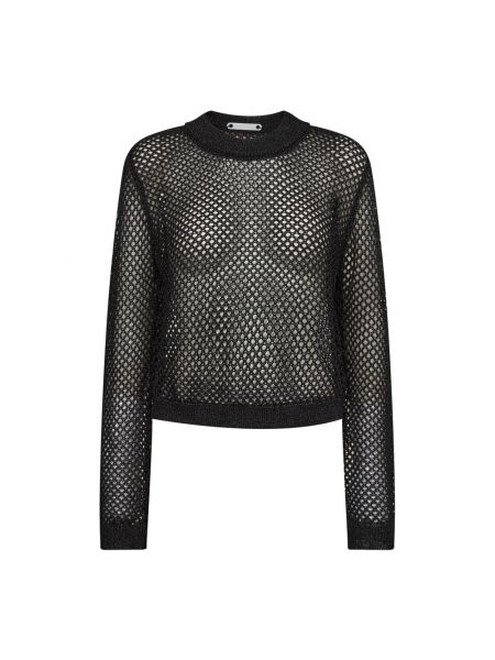 Sweter z siateczką Co'couture czarny
