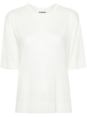 Μάλλινη μπλούζα Jil Sander λευκό