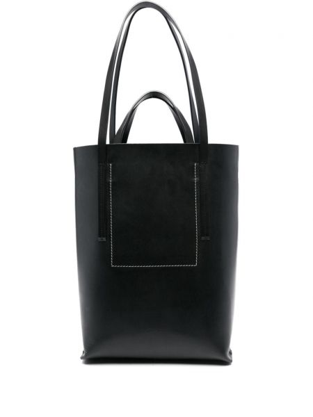 Δερμάτινη τσάντα shopper Rick Owens μαύρο