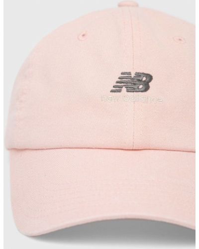 Βαμβακερό καπέλο New Balance ροζ