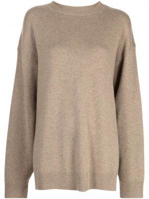 Sweter z kaszmiru z okrągłym dekoltem Sofie Dhoore brązowy