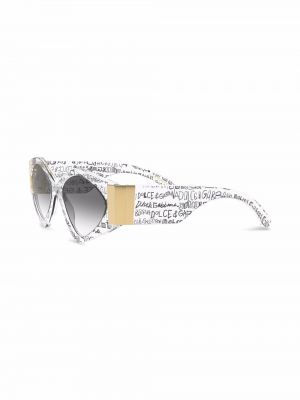 Przezroczyste okulary przeciwsłoneczne z nadrukiem Dolce & Gabbana Eyewear