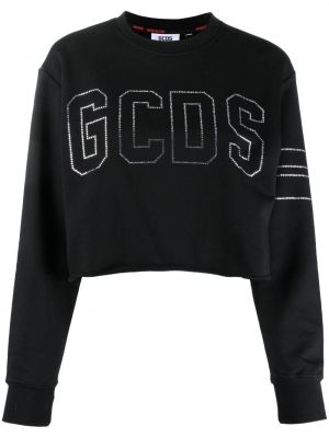 Sweter z kryształkami Gcds czarny