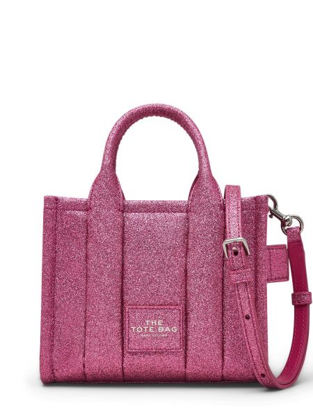 Usnjena nakupovalna torba Marc Jacobs roza