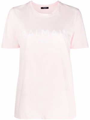 Trykt t-skjorte Balmain rosa