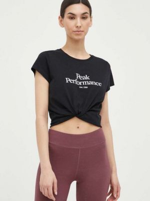 Хлопковая футболка Peak Performance черная