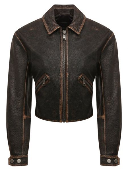 Кожаная куртка Pence коричневая