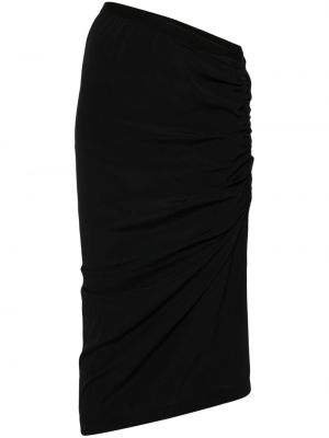 Krepové asymetrické sukně Rick Owens černé