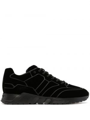 Sneakers με κορδόνια με δαντέλα Giorgio Armani μαύρο