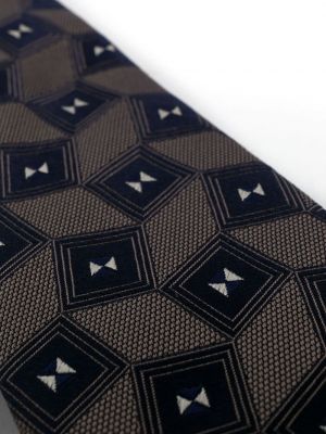 Jedwabny krawat z nadrukiem Giorgio Armani