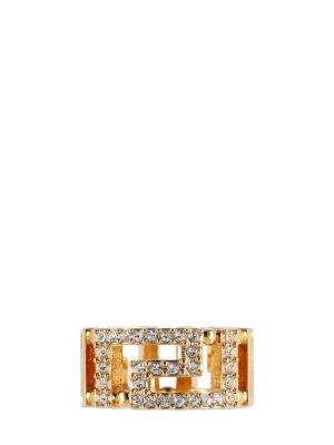 Kristály gyűrű Versace aranyszínű