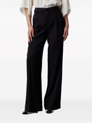 Plisované kalhoty Ralph Lauren Collection černé