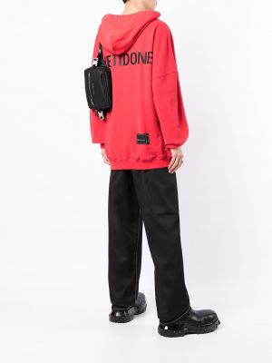 Hoodie oversize We11done rouge