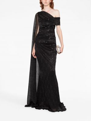 Drapiruotas vakarinė suknelė Talbot Runhof juoda