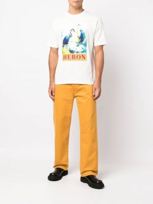 T-krekls ar apdruku Heron Preston balts