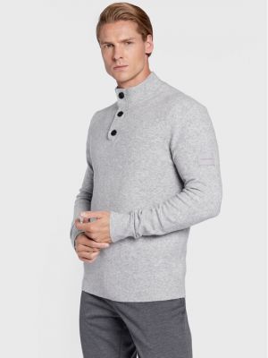 Priliehavý sveter Calvin Klein sivá