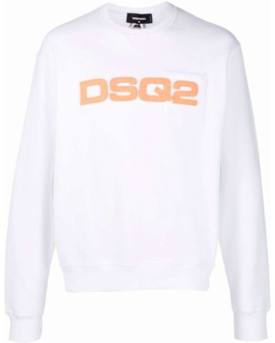 Jersey trykt sweatshirt Dsquared2 hvit