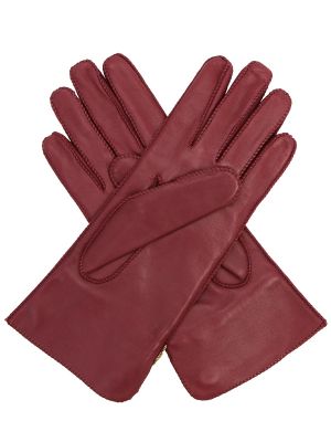 Замшевые перчатки Loro Piana бордовые